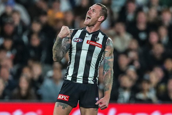 Tim Membrey returned to form up front for the Pies.