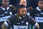 Ma’a Nonu performs the haka in Durban.