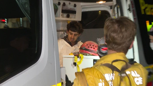Man freed after spending Saturday night wedged in cave