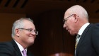 Then-prime minister Scott Morrison with Governor-General David Hurley in 2019.