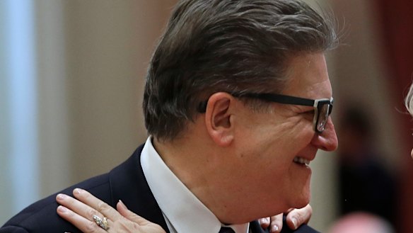 State California Senator Bob Hertzberg, left.