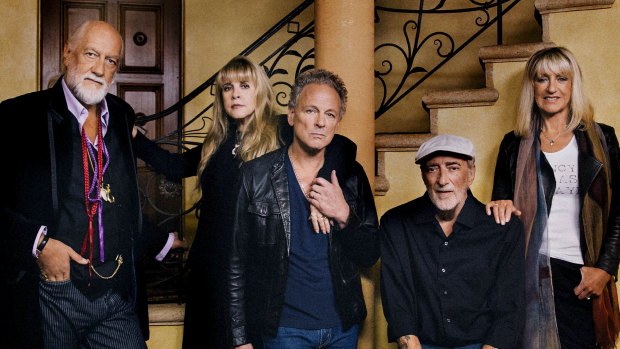 Fleetwood Mac, with Nicks and Buckingham (centre), in happier times.