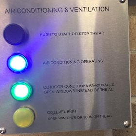 The new school air conditioning systems can control for outdoor conditions and carbon dioxide levels.