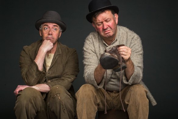 Shaun Micallef and Francis Greenslade in <i>Waiting for Godot</i> for MTC in 2017.