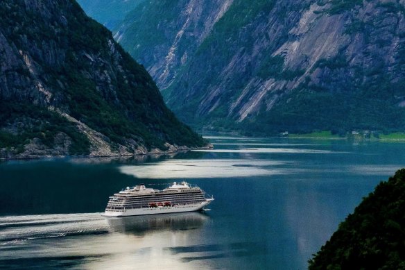 A Viking ship in Eidfjord, Norway.