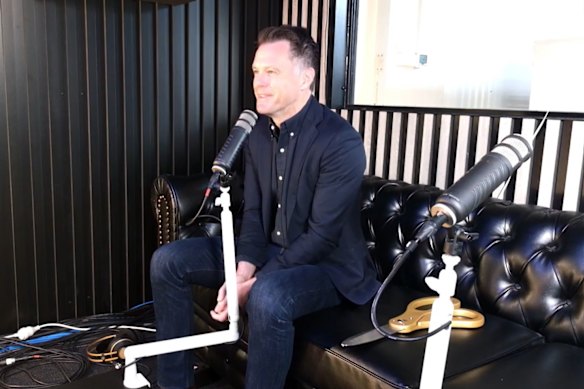 NSW Premier Chris Minns in the studio of Kyle Sandilands Live. 