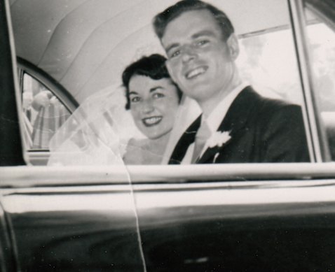 Newlyweds John and Rhona Egan.