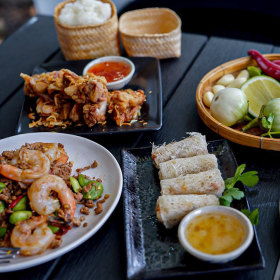 A selection of dishes.
