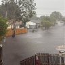 A flooded street in Seaford after Thursday night’s storm.