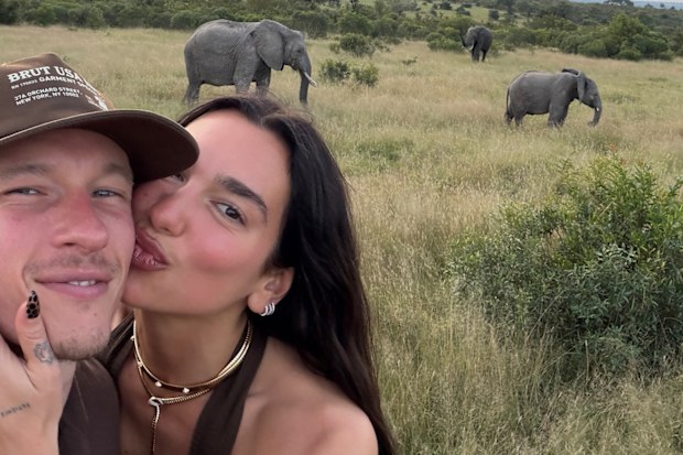 Dua Lipa and Callum Turner