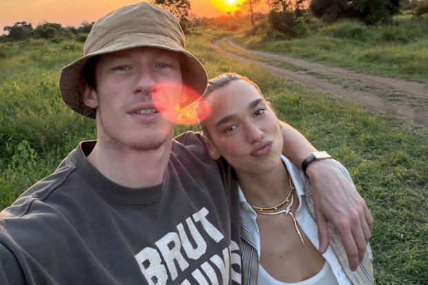 Dua Lipa and Callum Turner