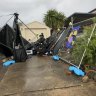 Storm levels Halloween House display at Wanniassa