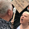 Angry crowds have clashed with police and supporters of the US President – overshadowing the second day of his state visit. 