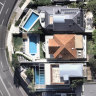 A bird’s eye view of Vaucluse reveals the lack of tree canopy on some blocks of land.