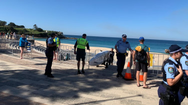 Police shut down Coogee Beach on Friday.