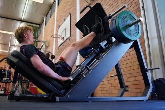 Clayton Oliver at a training session earlier this month.