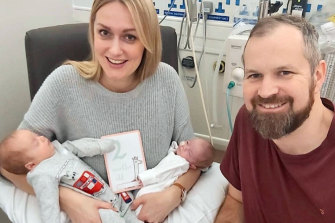 Rebecca Roberts and her partner, Rhys Weaver, had twins conceived three weeks apart. It’s a rare but known condition called superfetation.