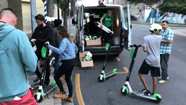 The Lime scooter trial in Brisbane.