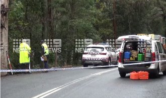 The scene in the Gold Coast hinterland on Friday.