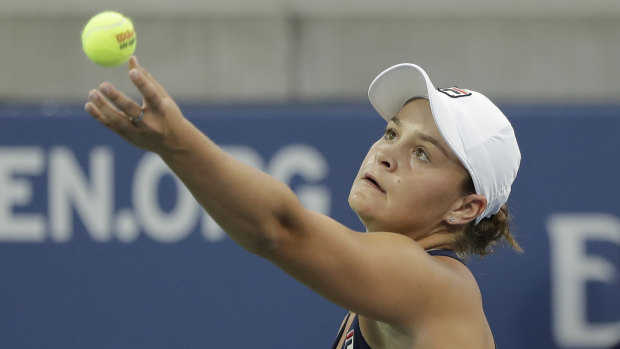 Weapon: Ash Barty's serve is proving a major asset during her career-best run.