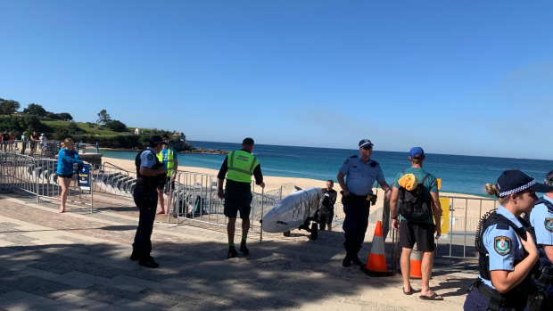 Police shut down Coogee Beach on Friday.