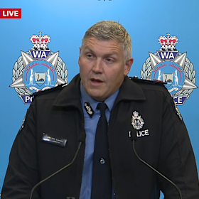 WA Police Commissioner Col Blanch during a press conference on Friday.