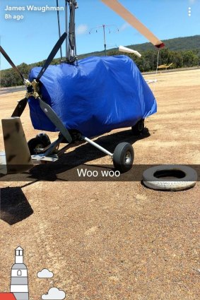 James Waughman posted a picture of the gyrocopter on Snapchat on the day of the fatal crash.