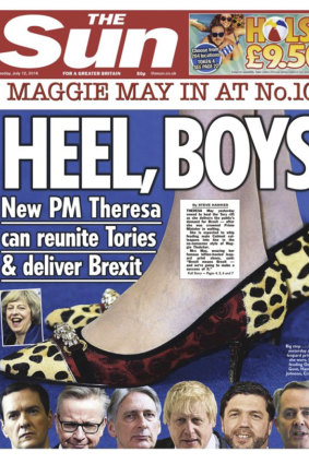 The British media had a fascination with Theresa May's shoes.