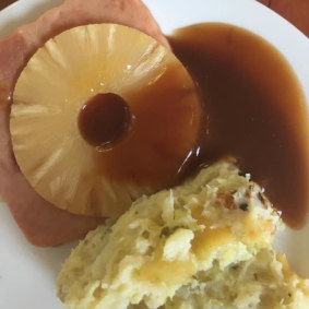 A meal served in an aged care home.