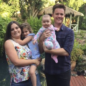 Carmen Allan-Petale with her husband David Allan-Petale and their two daughters Ruby, 4 and Bronte, 10 months.