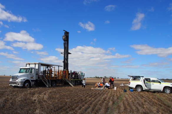 Astron Corporation drilling in Victoria. 