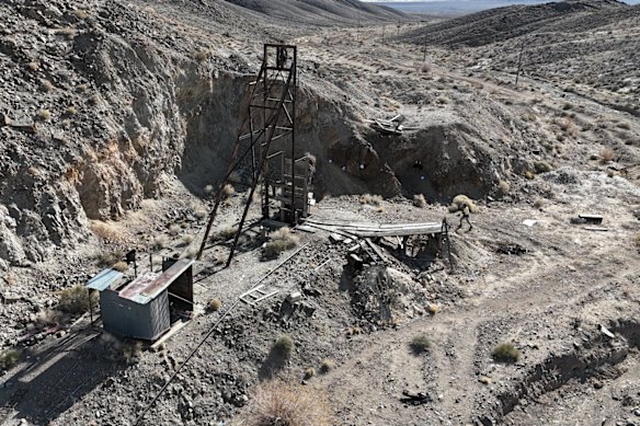 Old workings at Viking Mines’ Linka tungsten project in Nevada.