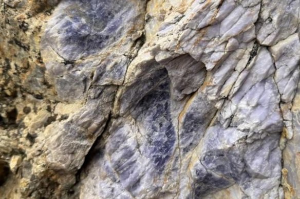 High-grade visible fluorspar from OD6 Metals’ recently relocated “Big Jim” lode, within its Quinn project in Nevada.