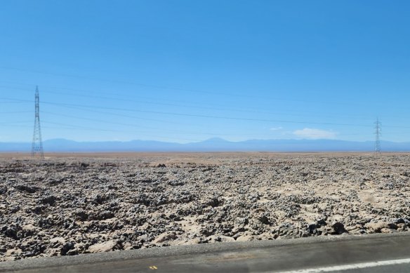 A view of the Pampa del Tamarugal Basin located within the Atacama Desert where Pan Asia Metals is hunting for lithium.