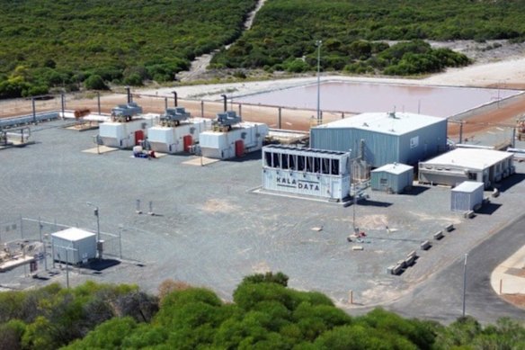 Pilot Energy’s completed Dongara Data Centre 1MW module at Cliff Head plant site.