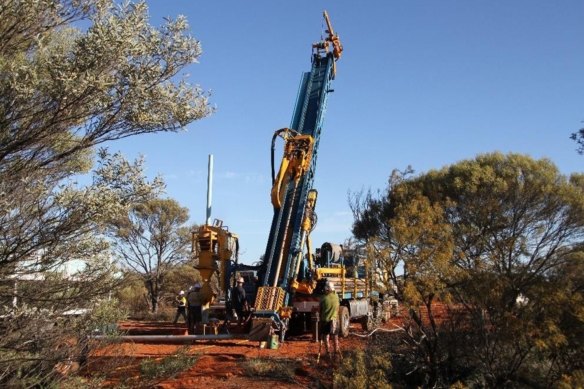 Terrain Minerals reverse circulation drilling underway at its Smokebush project in Western Australia’s Mid West.