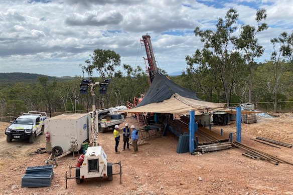 Gold Fields and Great Southern Mining diamond drilling at the Edinburgh Park project in Queensland last year.