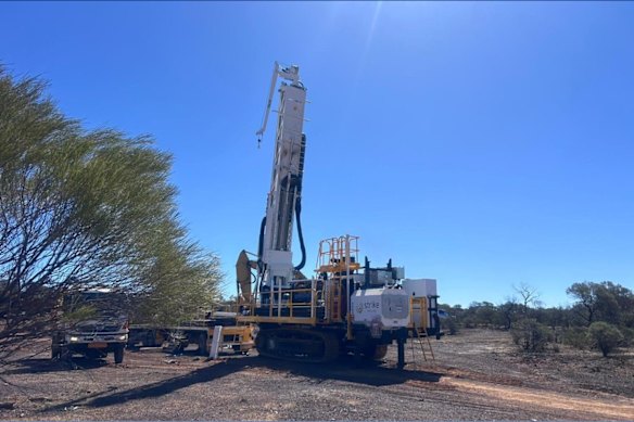 Reverse circulation drilling underway at Premier1’s Yalgoo gold project in Western Australia.