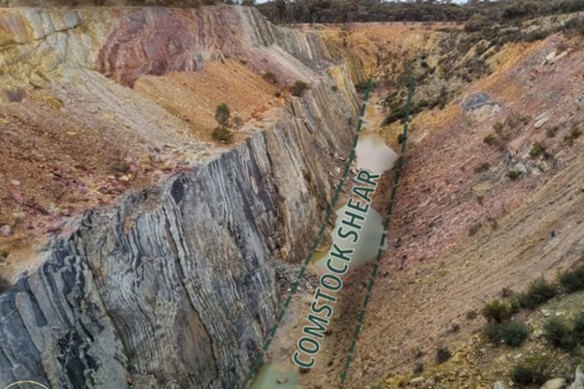 Aureka Limited’s Comstock open pit in western Victoria, where the company has recently defined a 56,500-ounce gold resource.