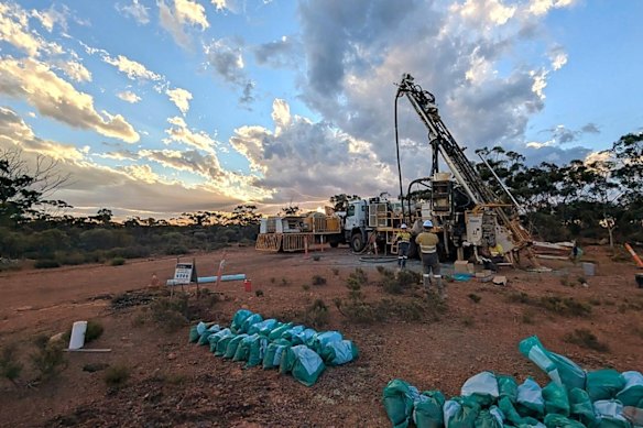 A reverse circulation drill rig in operation at Zenith Minerals’ Dulcie gold project in Western Australia.