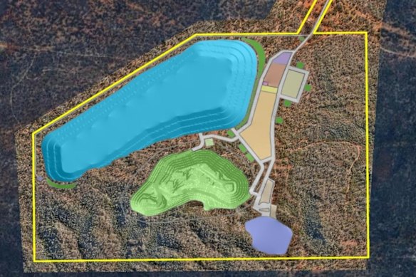 Auric Mining’s planned Munda gold mine layout near Widgiemooltha in Western Australia.