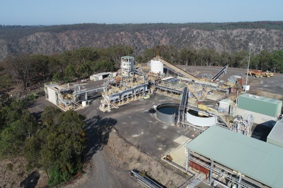 The processing plant at Larvotto Resources’ Hillgrove gold and antimony project in NSW.