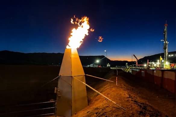 TMK Energy gas flare at its LF-07 well in the company’s Gurvantes XXXV project in Mongolia.