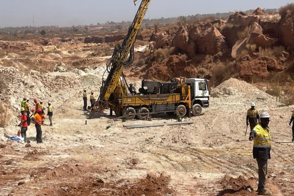 Toubani Resources drilling at its Kobada gold project in Mali. 