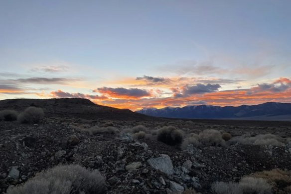 Sunset at Viking Mines’ Linka tungsten project in Nevada, USA.