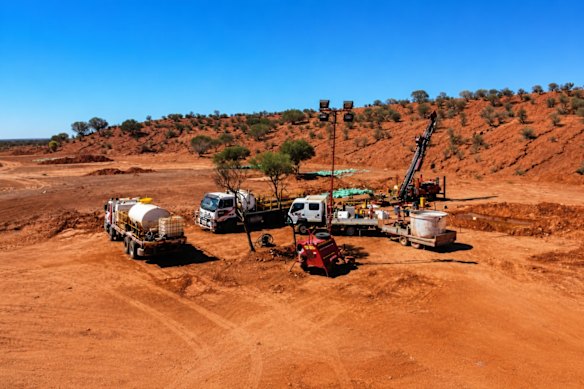 Recent reverse circulation drilling at Horizon Gold’s Gum Creek project area in Western Australia’s Murchison region.