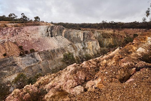 Aureka Limited’s Comstock open-pit gold mine, viewed towards the southeast.
