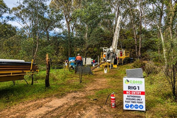 A diamond drill rig at work during the 2026 drilling campaign at Orbit Resources’ (formerly Godolphin Resources) flagship Lewis Ponds project near Orange in NSW.