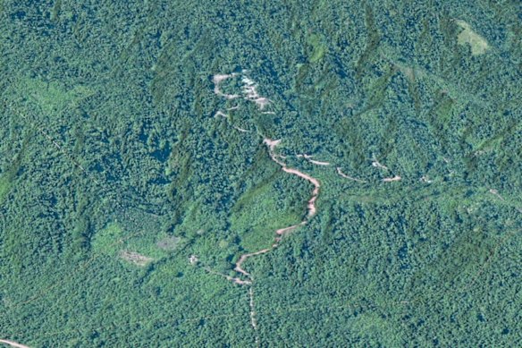 Aguia Resources’ Santa Barbara mine on the Serranía de San Lucas mountainside in Colombia.