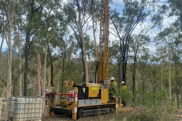 Dart Mining’s company-owned drill rig at its newly acquired Triumph gold project in Queensland.